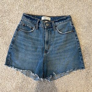 Abercrombie & Fitch “The Dad Short High Rise” Blue Jean Shorts